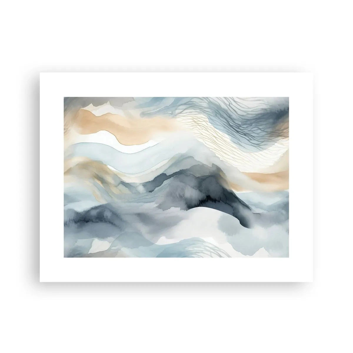 Plagát - Abstrakcia snehu a hmly - 40x30 cm