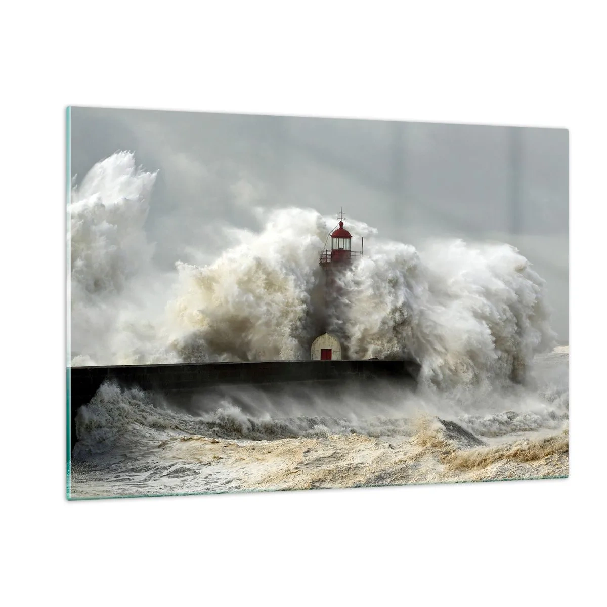 Obraz na skle - Hnev oceánu - 120x80 cm