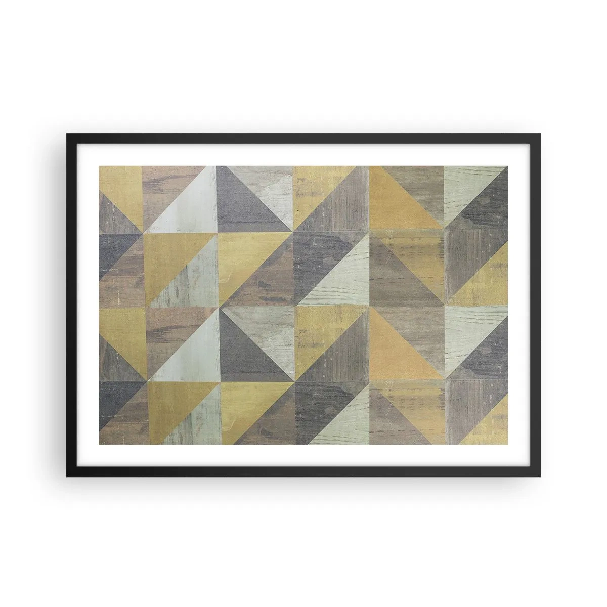 Plagát v čiernom ráme - V uhle trojuholníka - 70x50 cm