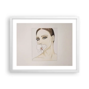 Plagát v bielom ráme - Symbol elegancie a krásy - 50x40 cm