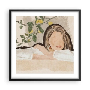 Plagát v čiernom ráme - Kráska z juhu - 50x50 cm