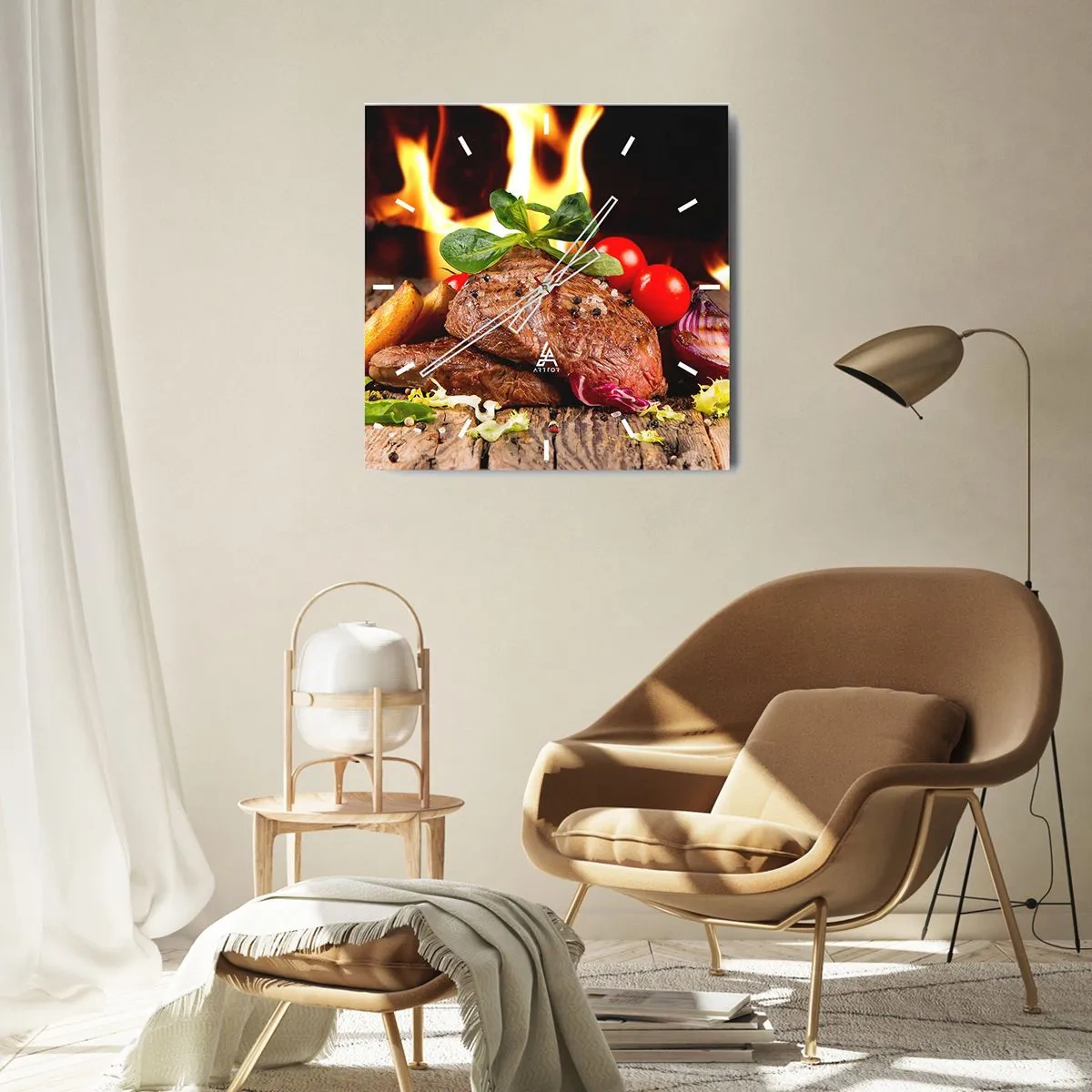 Nástenné hodiny - Vykúzlené žiarou - 30x30 cm