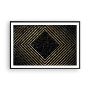 Plagát v čiernom ráme - Geometria v štýle glamour - 91x61 cm