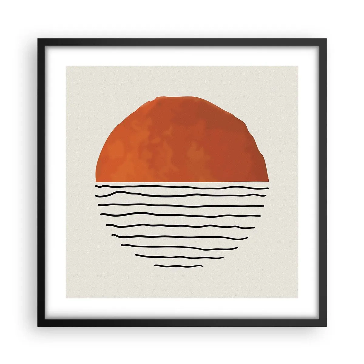 Plagát v čiernom ráme - V japonskej atmosfére - 50x50 cm