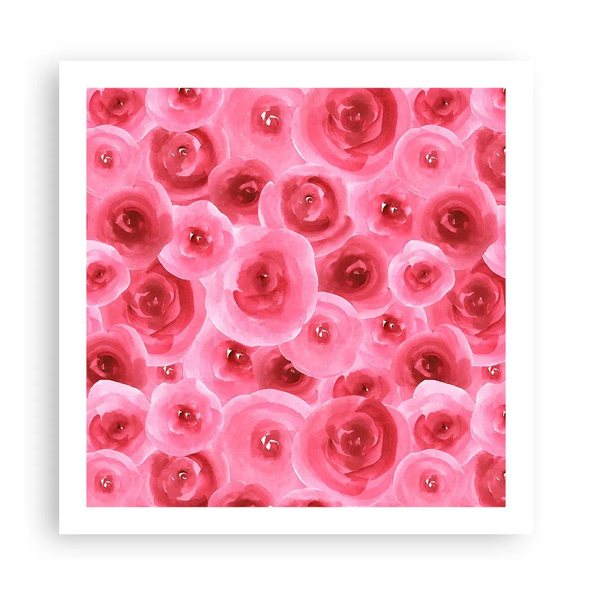 Plagát - Ruže dole aj hore - 60x60 cm