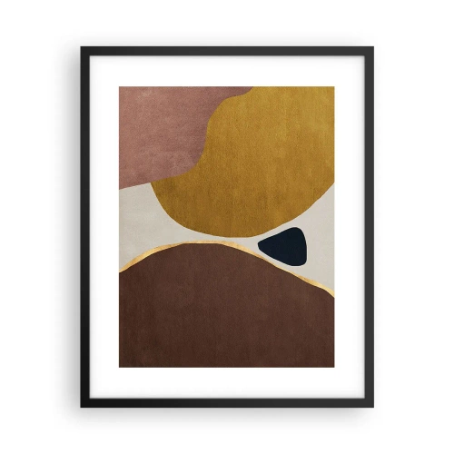 Plagát v čiernom ráme - Abstrakcia – miesto v priestore - 40x50 cm