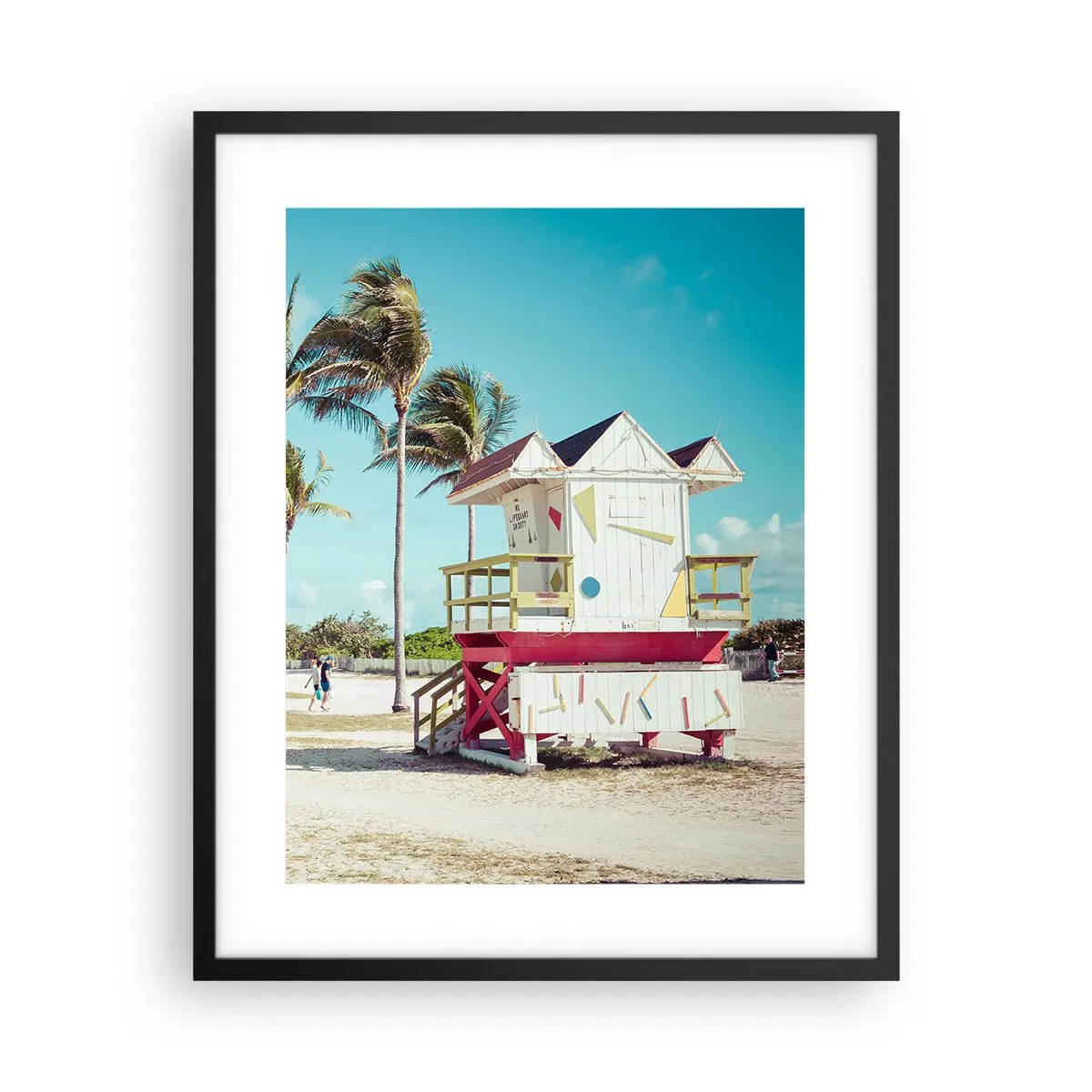 Plagát v čiernom ráme - Čaká ťa krásny deň - 40x50 cm