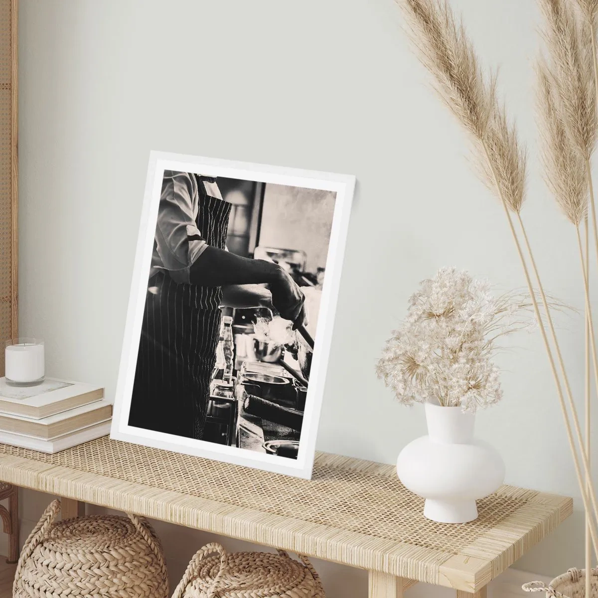 Plagát v bielom ráme - Alchýmia chutí - 70x100 cm