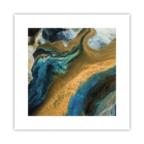 Plagát - Modrá – žltá – vzájomné vplyvy - 30x30 cm