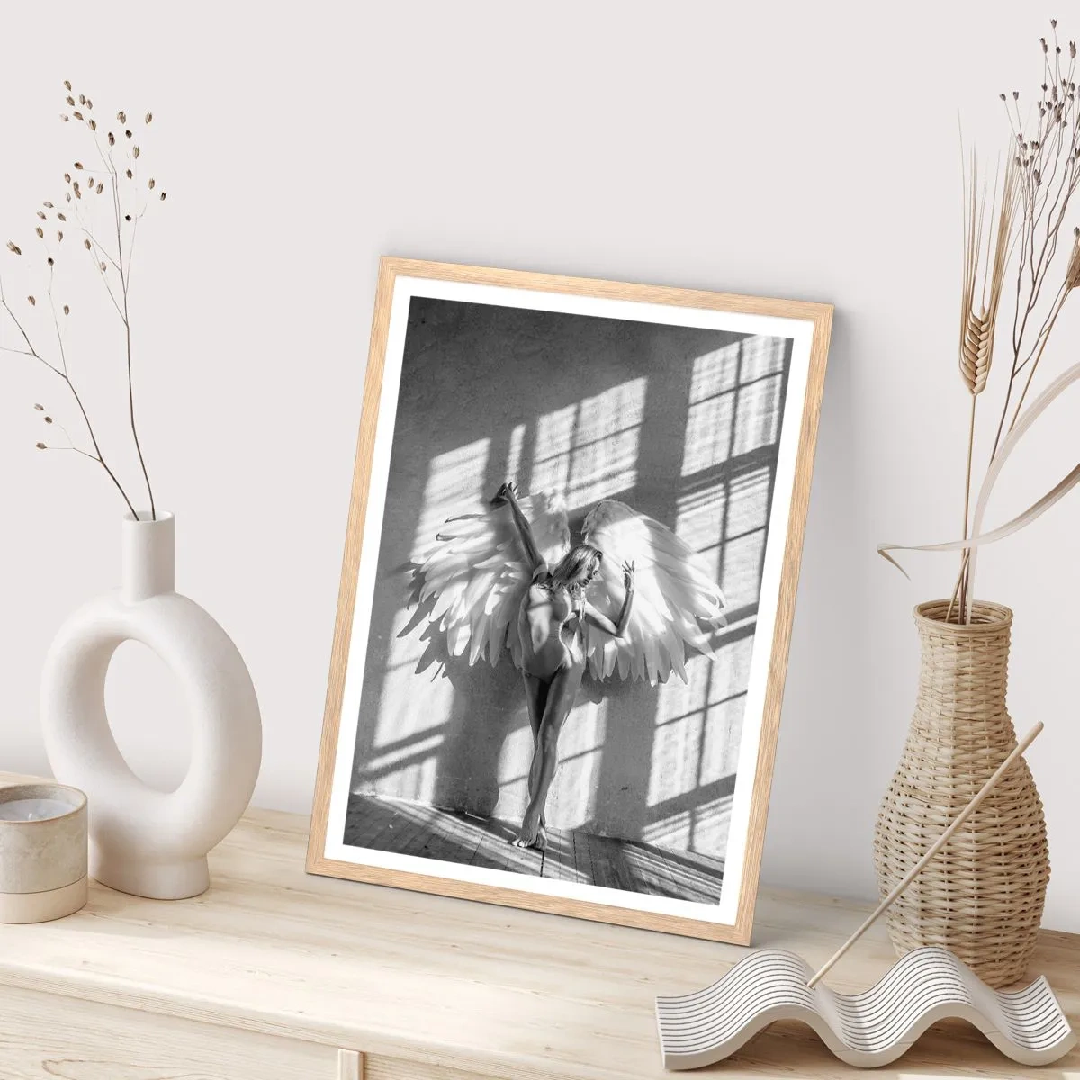 Plagát v ráme zo svetlého duba - Priamo z neba - 70x100 cm