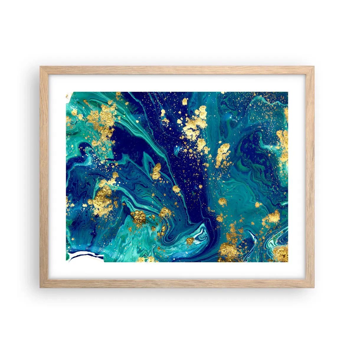 Plagát v ráme zo svetlého duba - Plátky slnka  - 50x40 cm