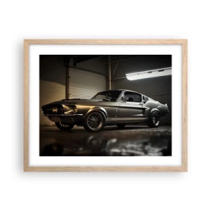 Plagát v ráme zo svetlého duba - Návrat do minulosti - 50x40 cm