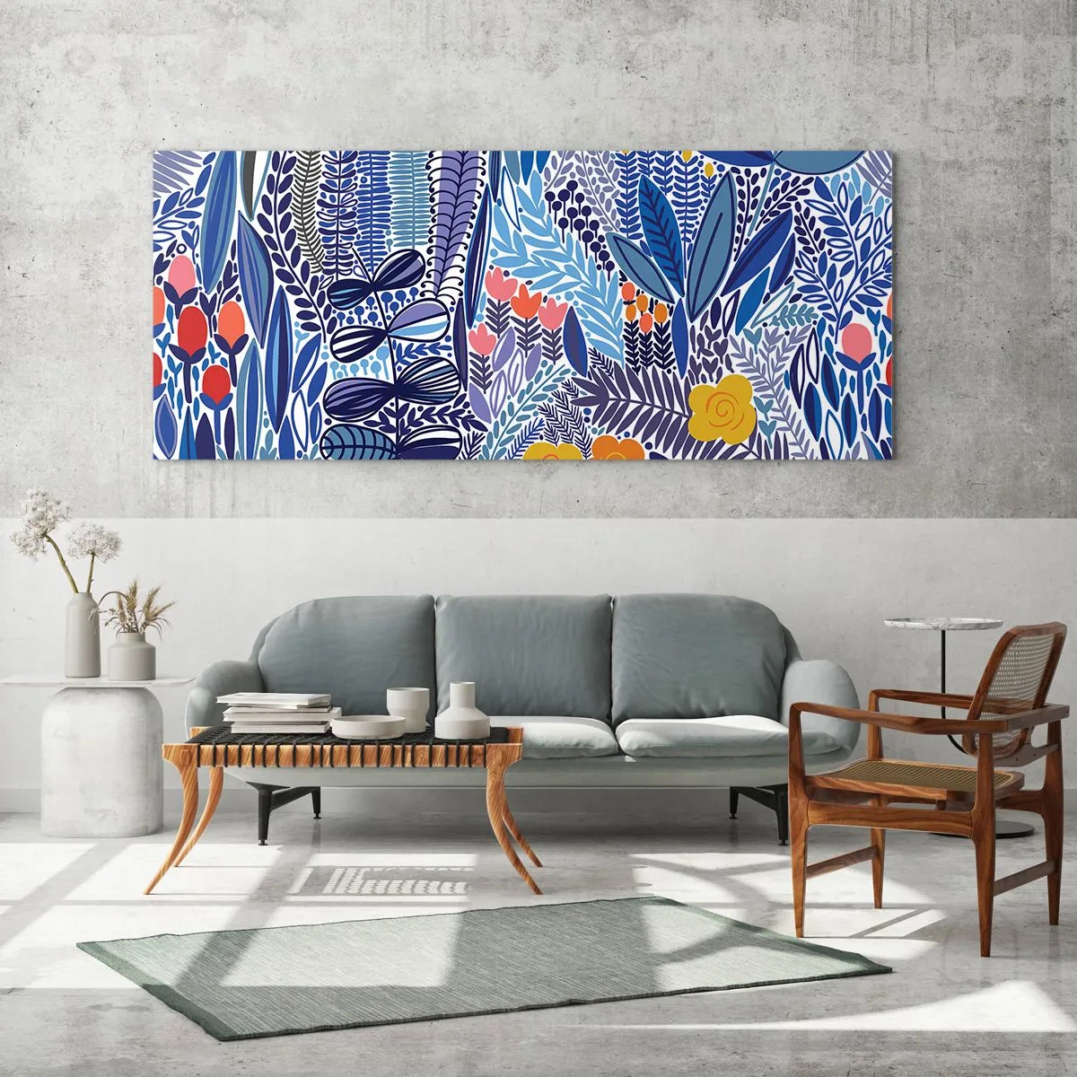 Obraz na skle - Havajská záhrada - 160x50 cm