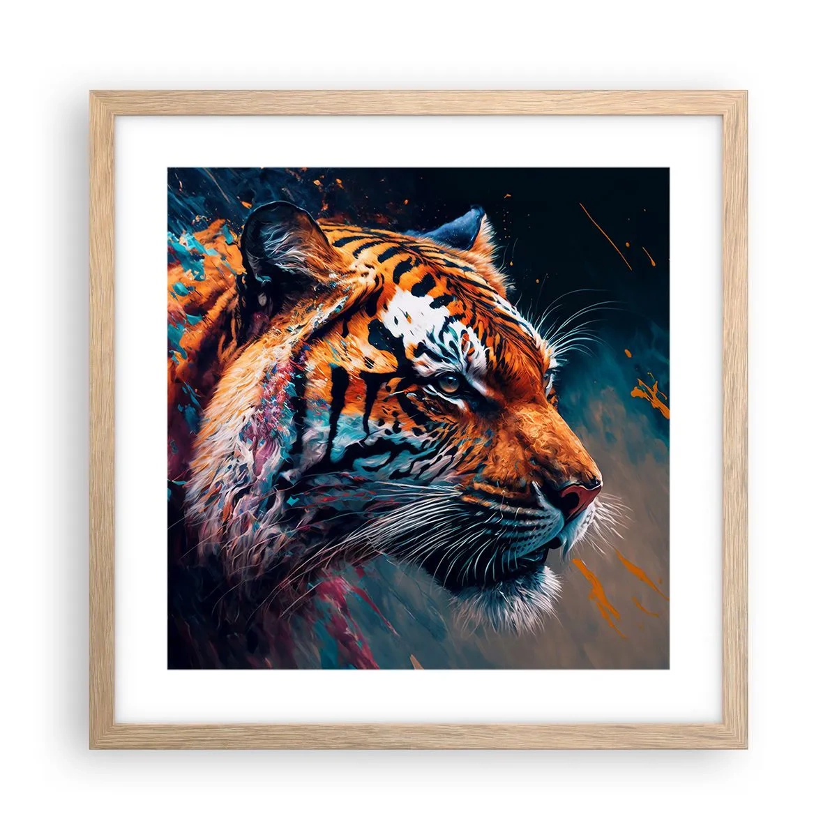 Plagát v ráme zo svetlého duba - Divoká krása - 40x40 cm