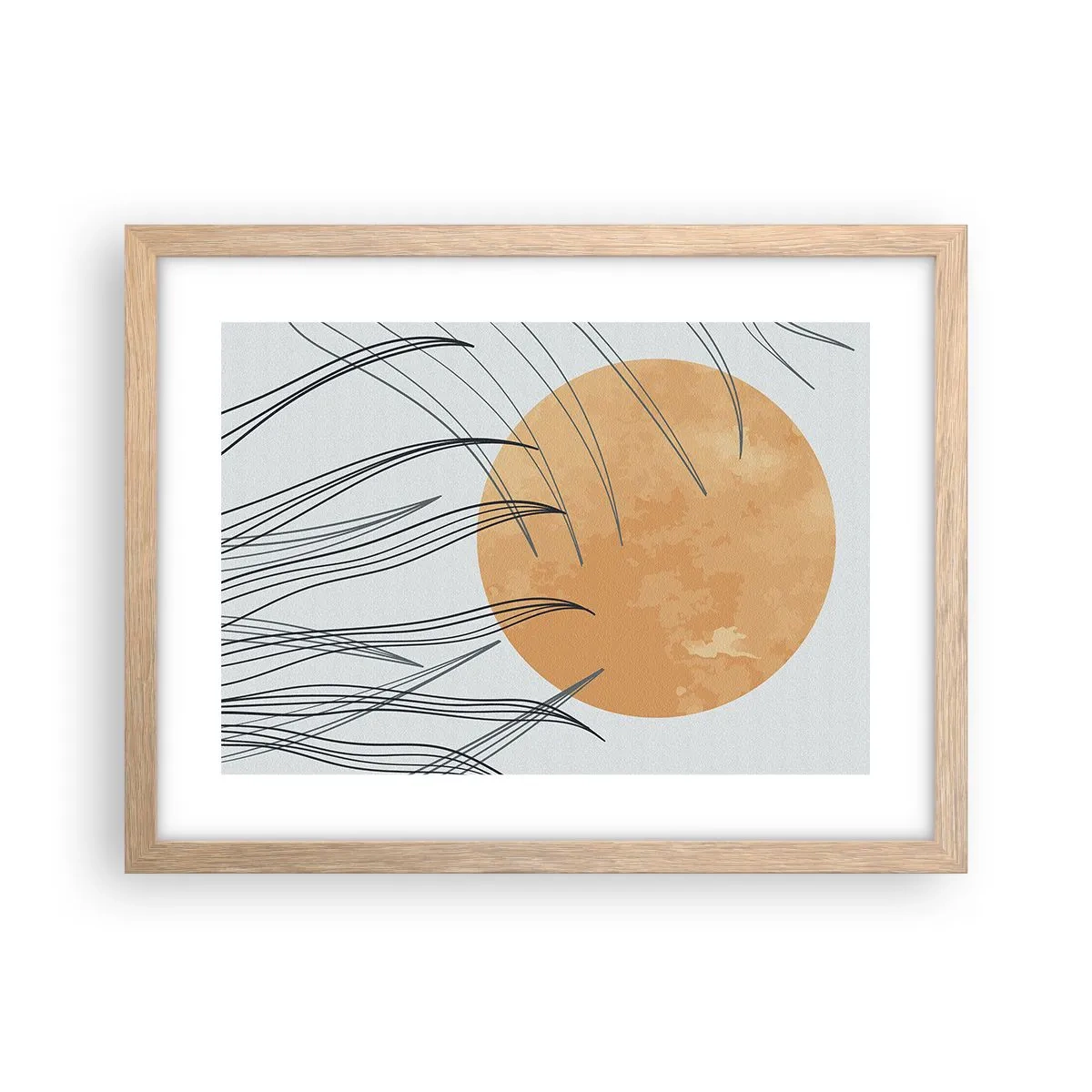 Plagát v ráme zo svetlého duba - Vždy ku slnku - 40x30 cm