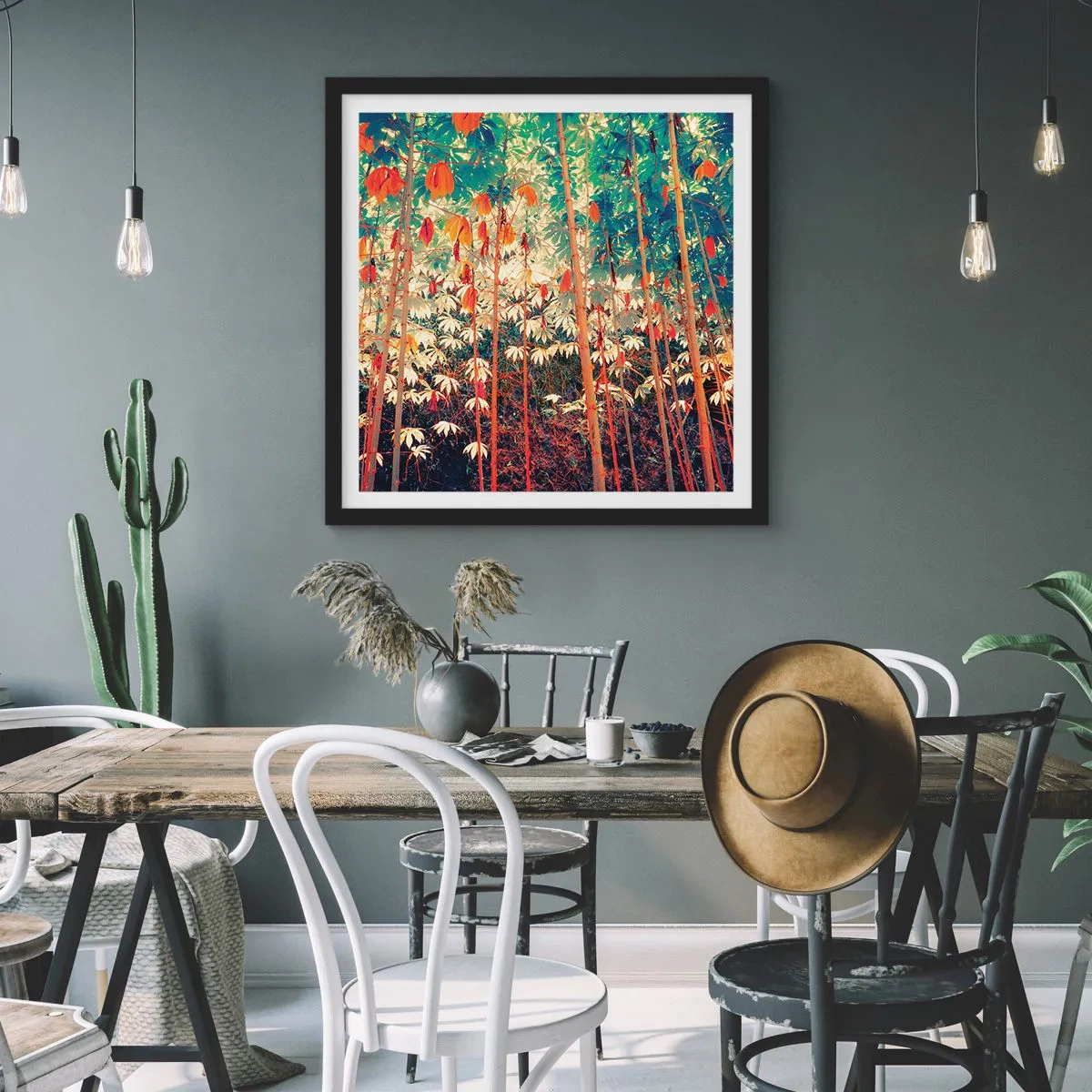 Plagát v čiernom ráme - Tajný život listov - 50x50 cm