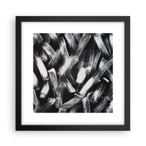 Plagát v čiernom ráme - Abstrakcia v industriálnom duchu - 30x30 cm