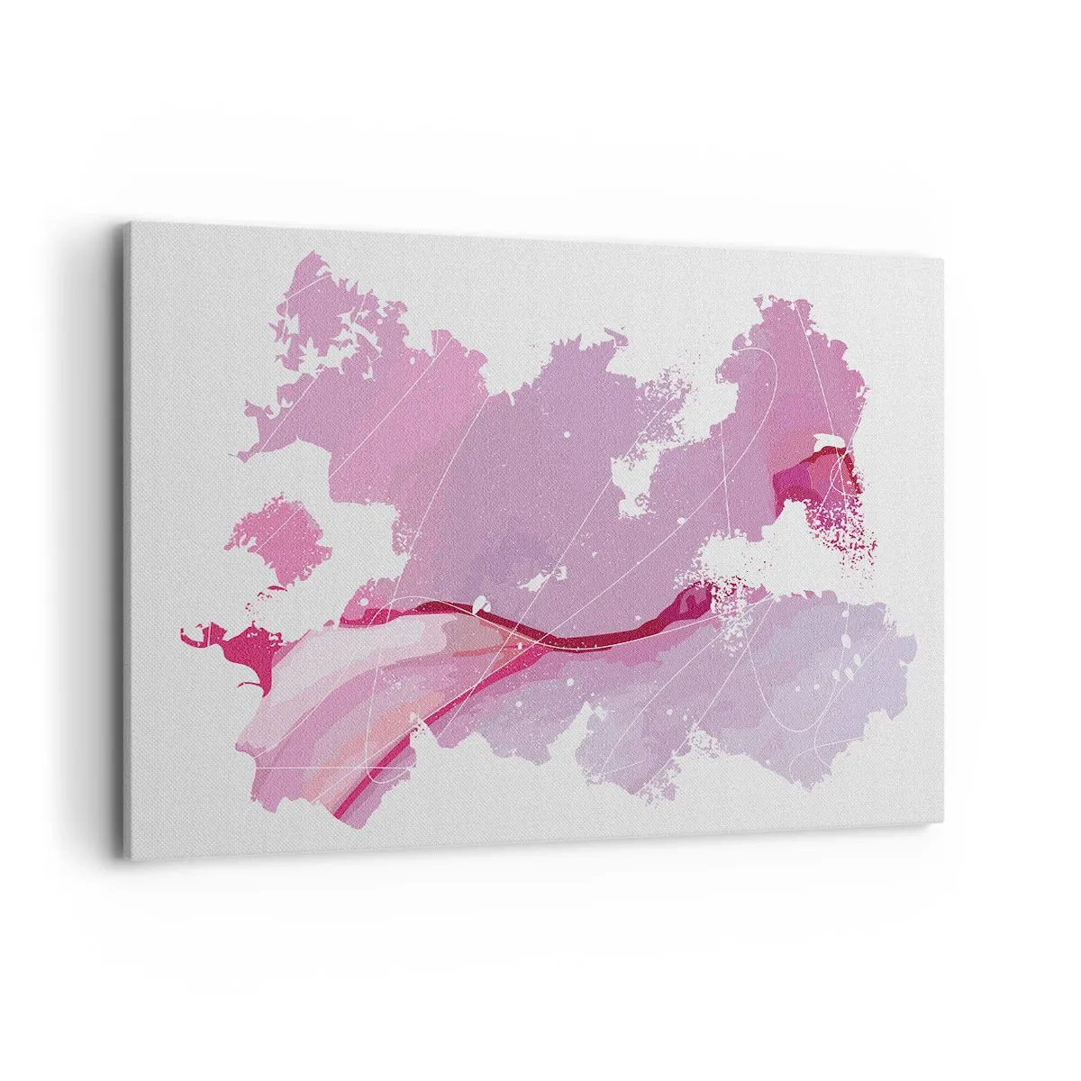 Obraz na plátne - Mapa ružového sveta - 100x70 cm