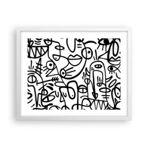 Plagát v bielom ráme - Tváre a preludy - 50x40 cm