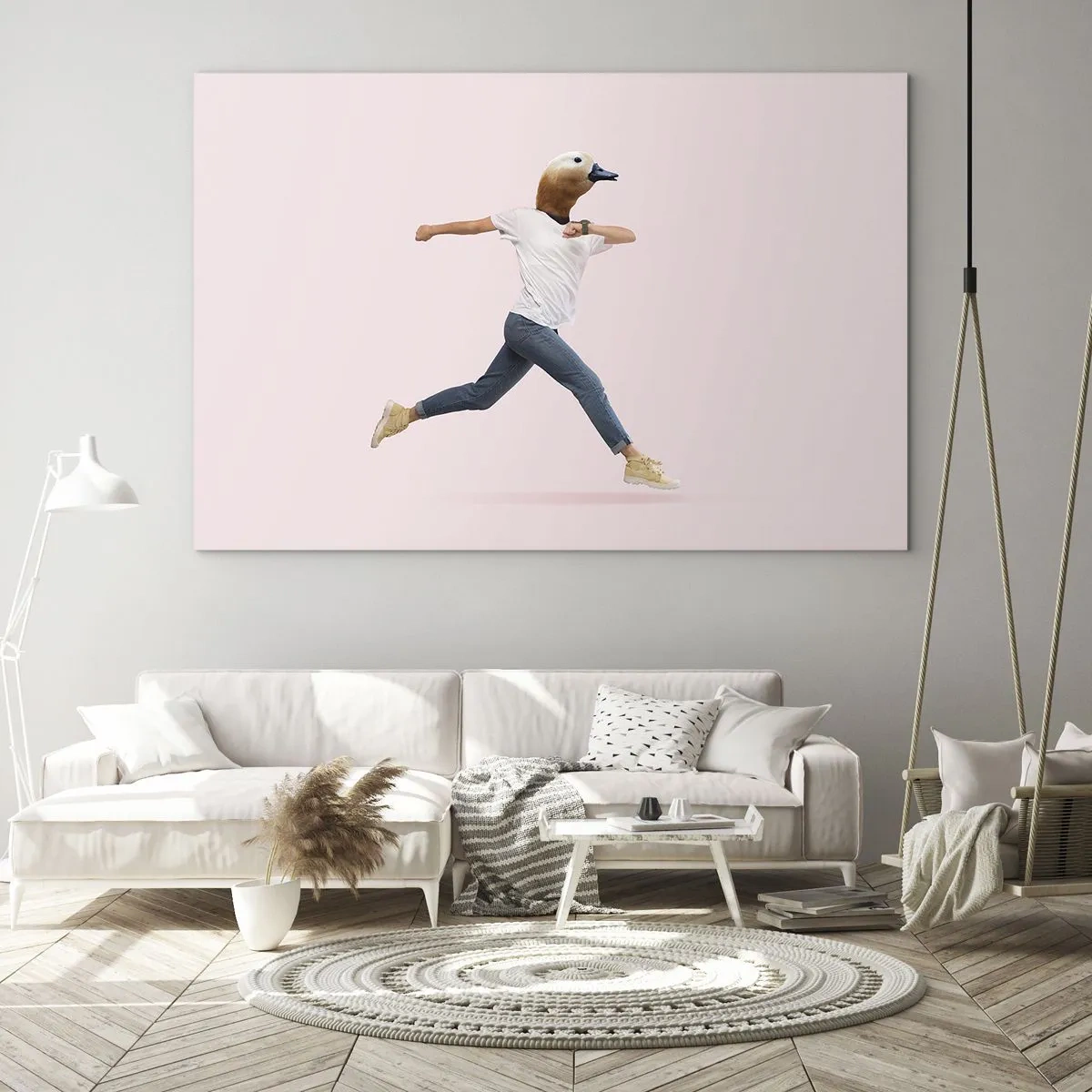 Obraz na skle - Štipka absurdity - 100x70 cm