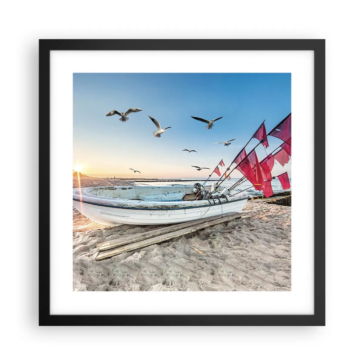 Plagát v čiernom ráme - Zaslúžená prestávka - 40x40 cm