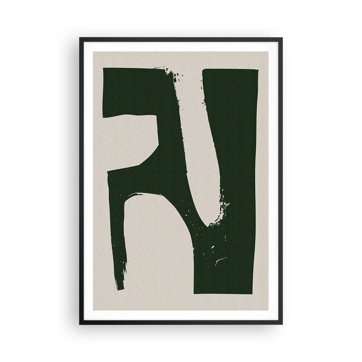 Plagát v čiernom ráme - Zálivy v bielom - 70x100 cm