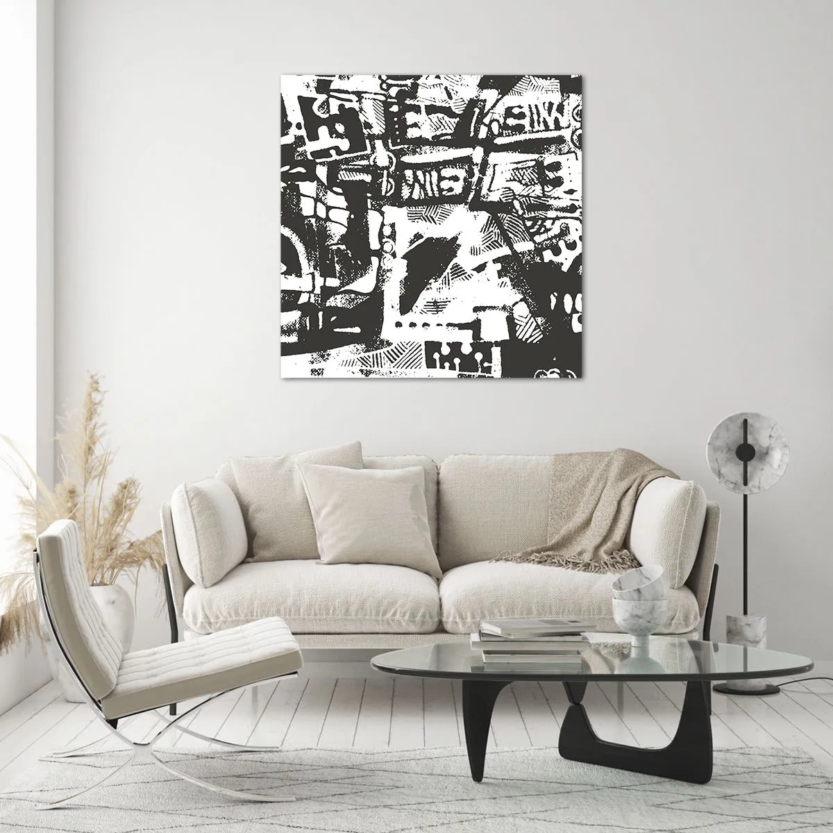 Obraz na skle - Poriadok alebo chaos? - 30x30 cm