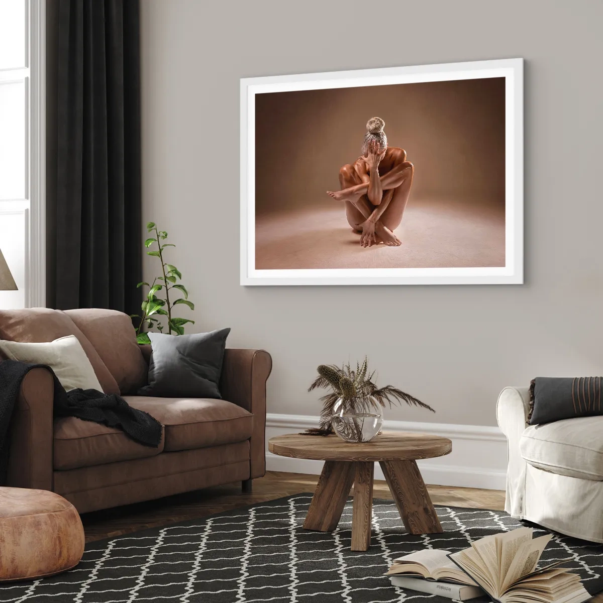 Plagát v bielom ráme - Jednota tela a ducha - 100x70 cm