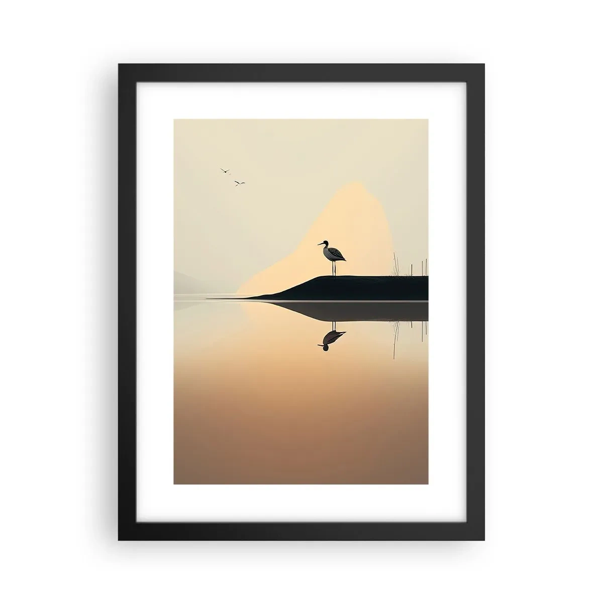 Plagát v čiernom ráme - Pán na jazere - 30x40 cm