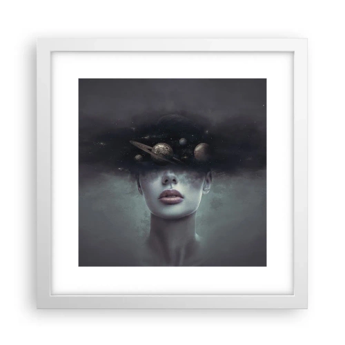 Plagát v bielom ráme - A planéty… - 30x30 cm