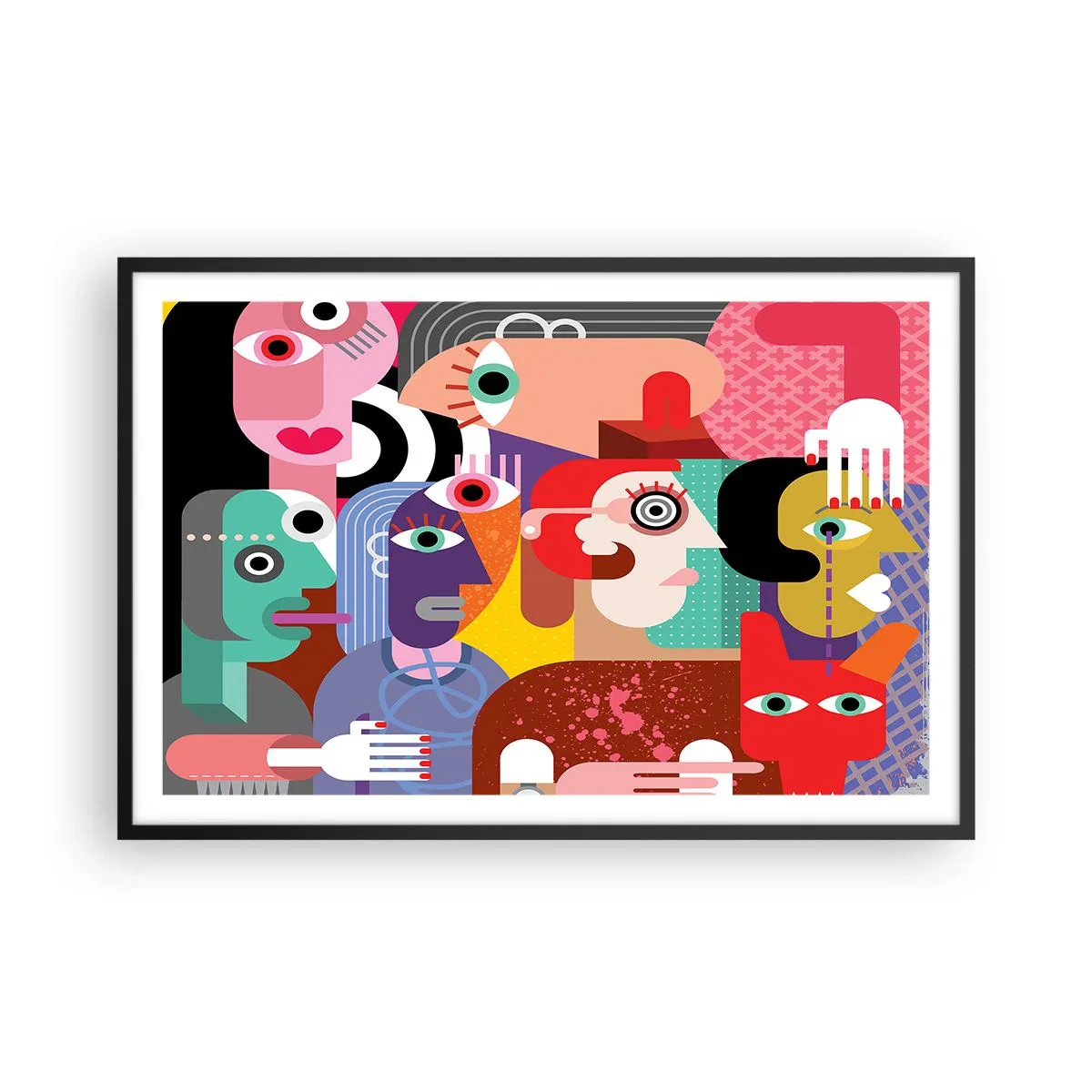 Plagát v čiernom ráme - My od pána Picassa - 91x61 cm