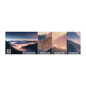 Vzorka fototapety Premium Canvas - Svetlo v údoliach - Krajina, hory, les - 100x30 cm