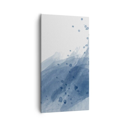 Obraz na plátne - Modrý tyl - 55x100 cm