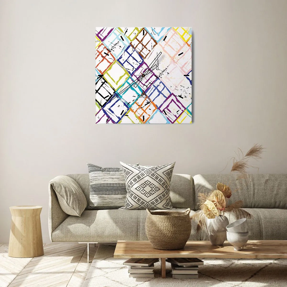 Nástenné hodiny - Bunky na prenájom - 30x30 cm