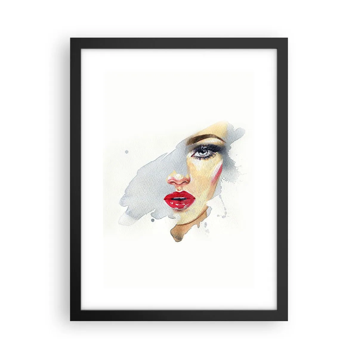 Plagát v čiernom ráme - Odraz v kvapke vody - 30x40 cm