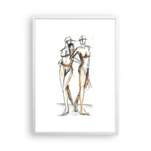 Plagát v bielom ráme - Štúdia šarmu - 50x70 cm