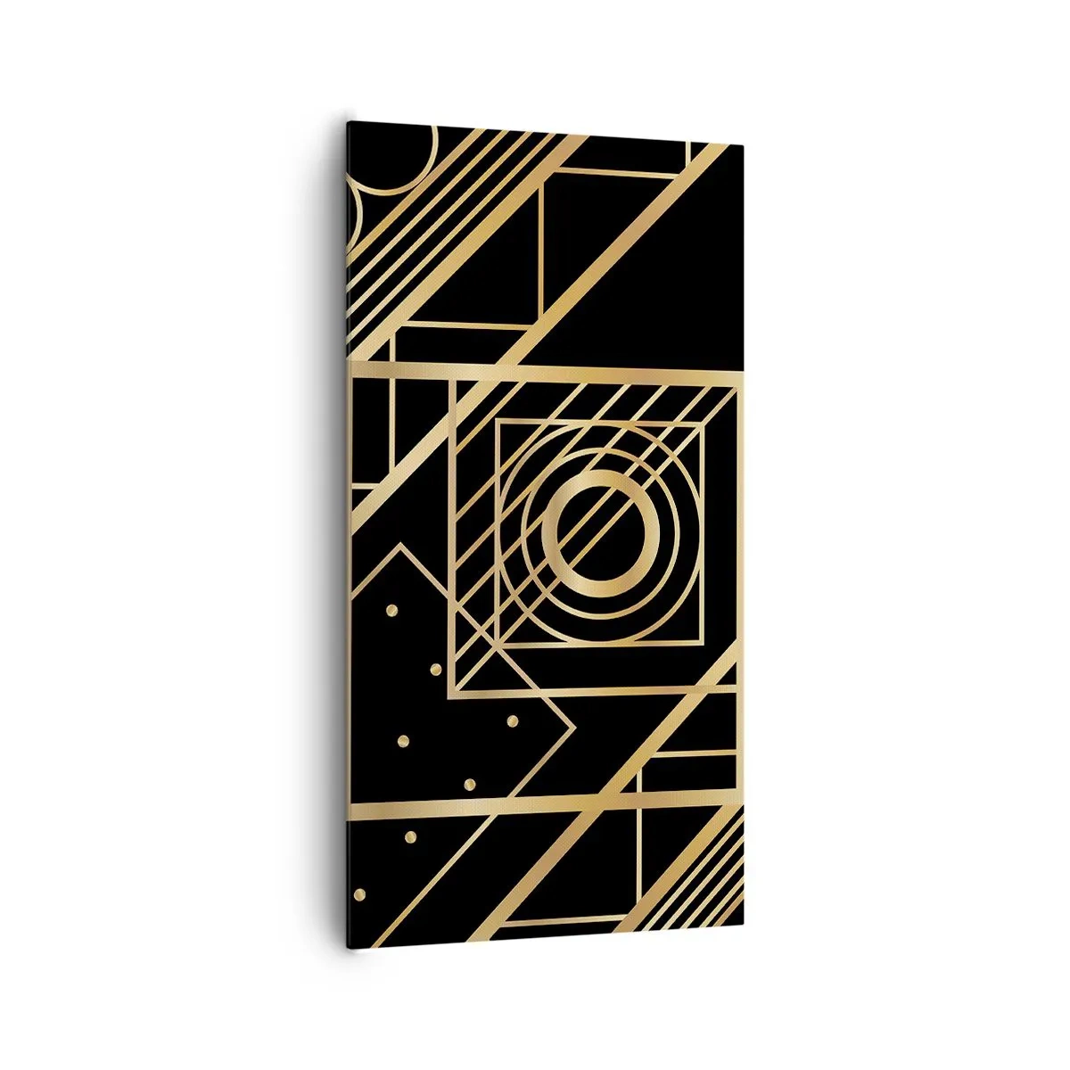 Obraz na plátne - Zlatá geometria - 65x120 cm