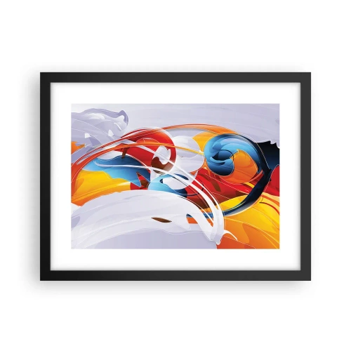 Plagát v čiernom ráme - Tanec živlov - 40x30 cm