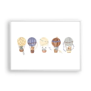 Plagát v bielom ráme - Priatelia na cestách - 100x70 cm