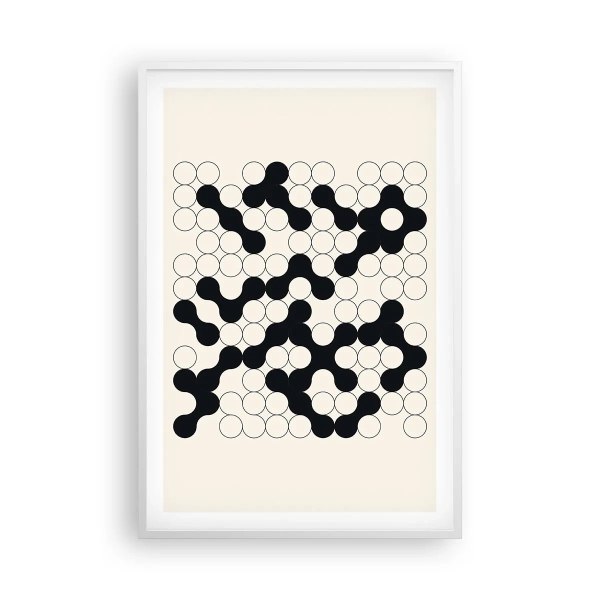 Plagát v bielom ráme - Čínska hra – variácia - 61x91 cm