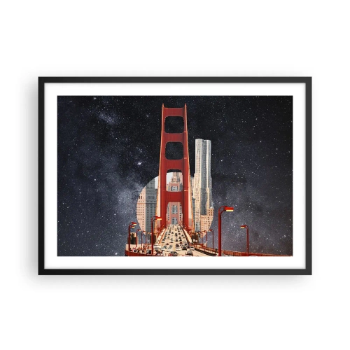 Plagát v čiernom ráme - Vždy v centre - 70x50 cm
