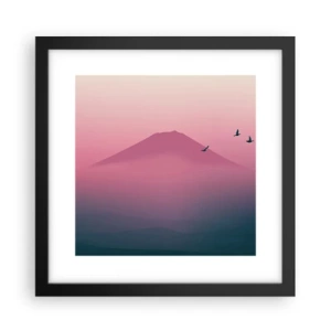 Plagát v čiernom ráme - Pútnici nad oblakmi - 30x30 cm