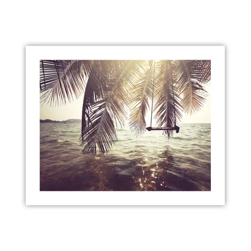 Plagát - Hojdať sa ľubovoľne v oblakoch - 50x40 cm