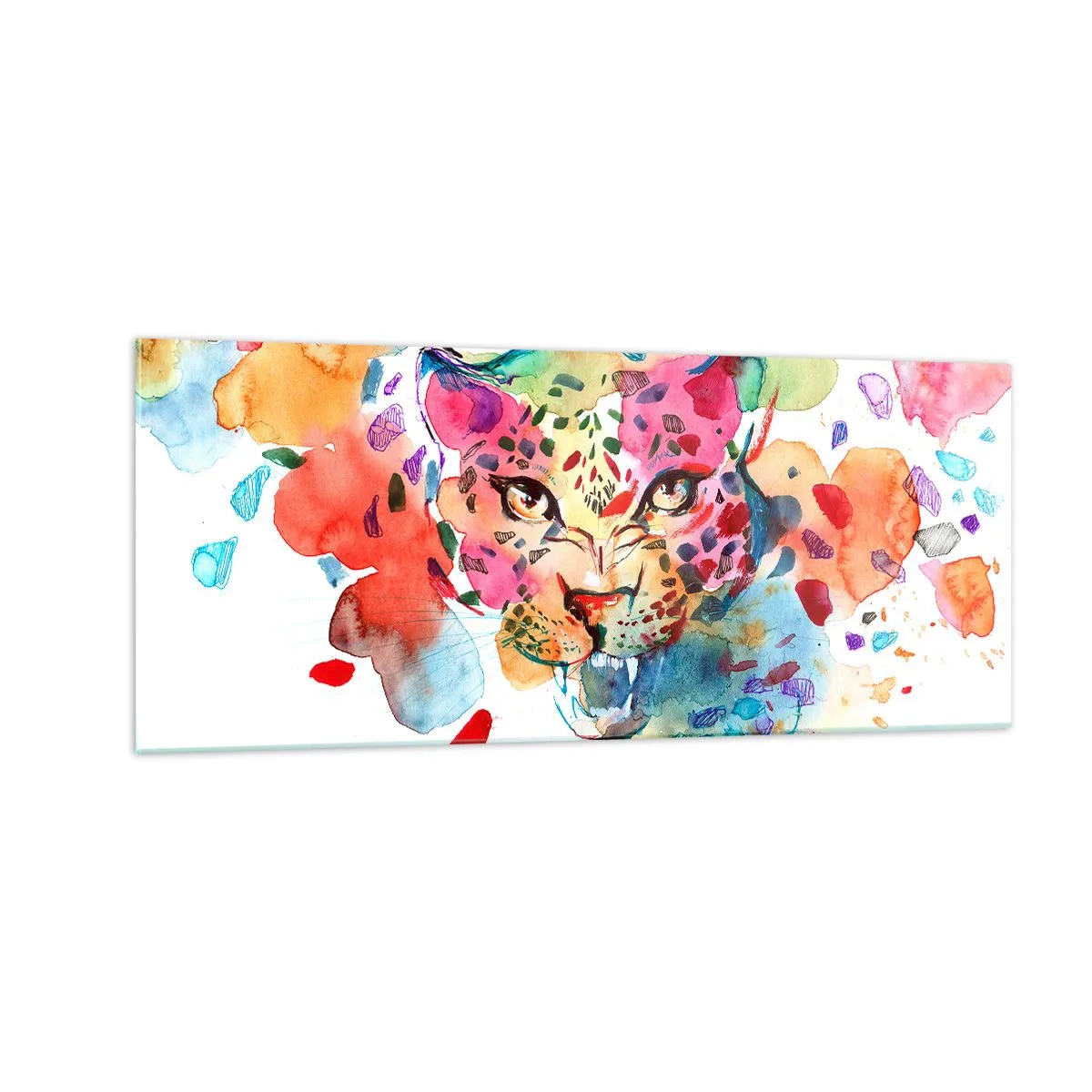 Obraz na skle - Kráska a zviera - 100x40 cm