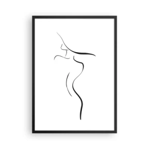 Plagát v čiernom ráme - Nepolapiteľná ako vlna - 50x70 cm