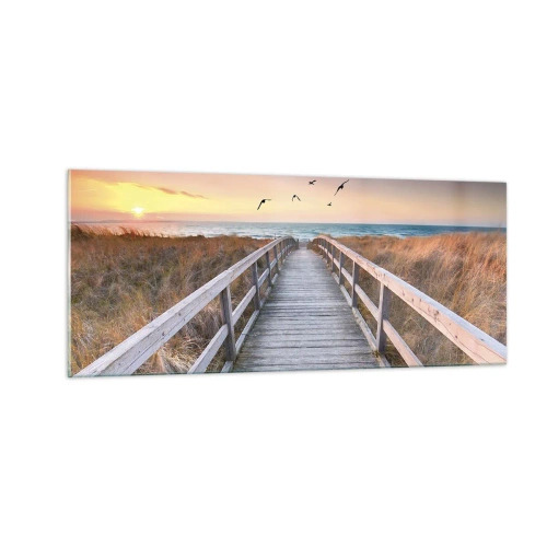 Obraz na skle - Priestor pre vzostupy - 100x40 cm