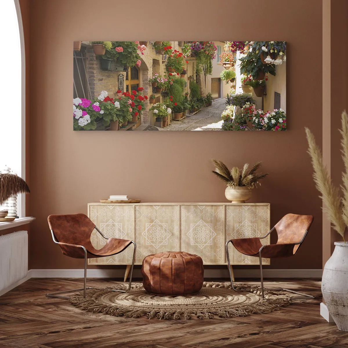 Obraz na plátne - V záplave kvetov - 100x40 cm