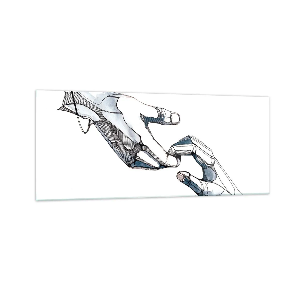 Obraz na skle - Dobré gesto - 100x40 cm