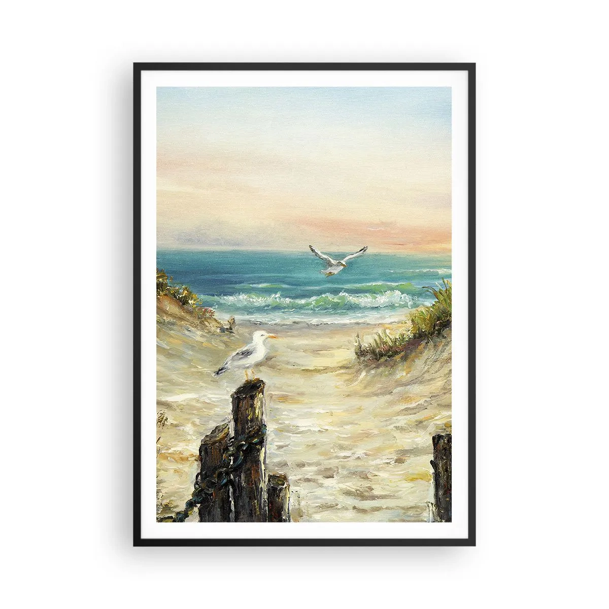 Plagát v čiernom ráme - Bezvetrie a samota - 70x100 cm