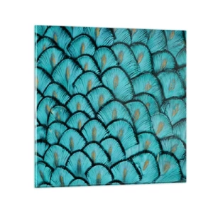 Obraz na skle - Veľká slávnosť peria - 40x40 cm
